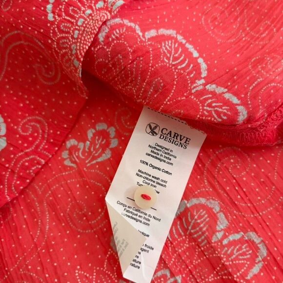 Carve Designs Blouse Women's Large Floral V-Neck Long Sleeve Colorful Top NWT - Picture 8 of 9